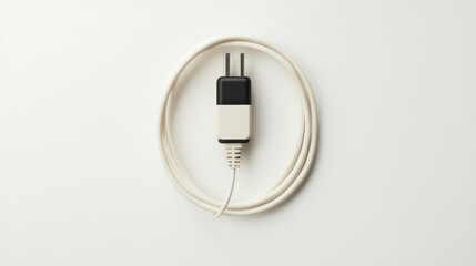 Simple, coiled power adapter