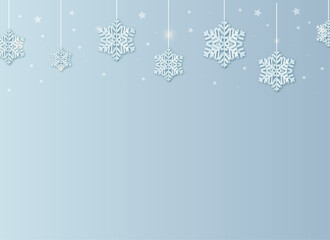 winter background with snowflakes