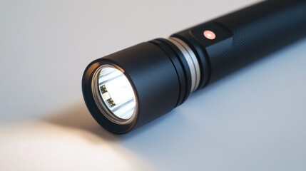 Modern flashlight with bright LED light