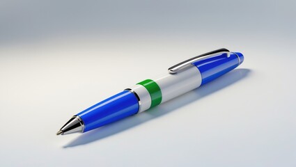 Classic multi-color ballpoint pen with transparent backdrop
