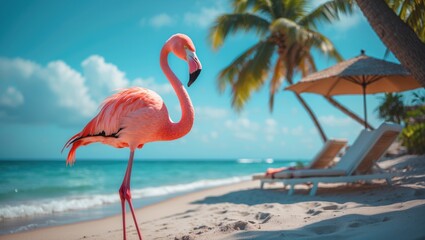 Beachside Flamingo   