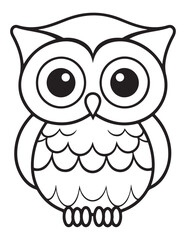 Cute Owl Coloring Page for Kids and Adults