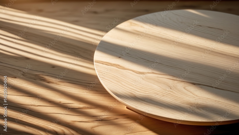 Poster elegant top view of wooden surface with abstract pattern as background
