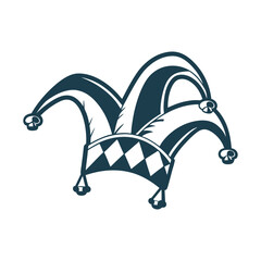 April Fools' Day Jester Hat Geometric Design - April Fools’ Day – Jester’s hat with bells (geometric, playful)