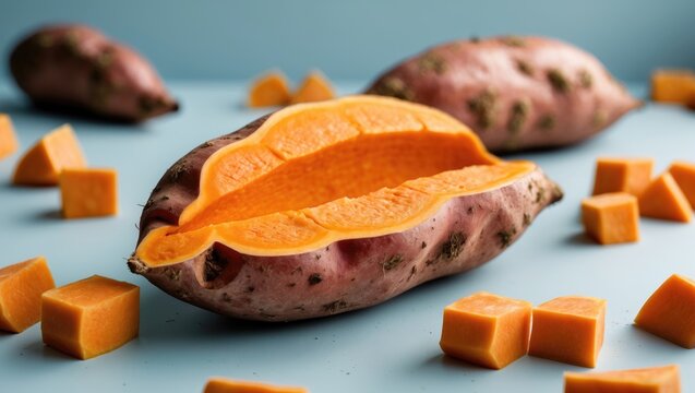Prepared slices of elephant foot yam, a nutritious tuber from Asian jungles and cultivated fields