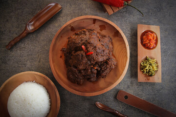 Traditional Padang-Style Rendang with Herbs and Spices