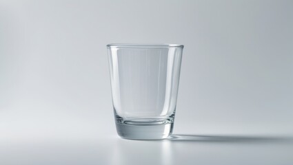 Empty short glass cup isolated