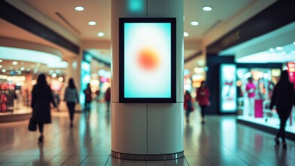 Mall billboard mockup for digital advertising in retail environment