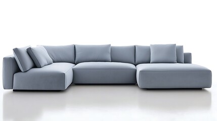 Obraz premium Large sectional sofa with a white background