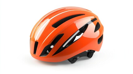 Orange bicycle helmet