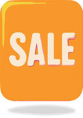 Unique Sale Icon 3D Bold Typography Label editable colors