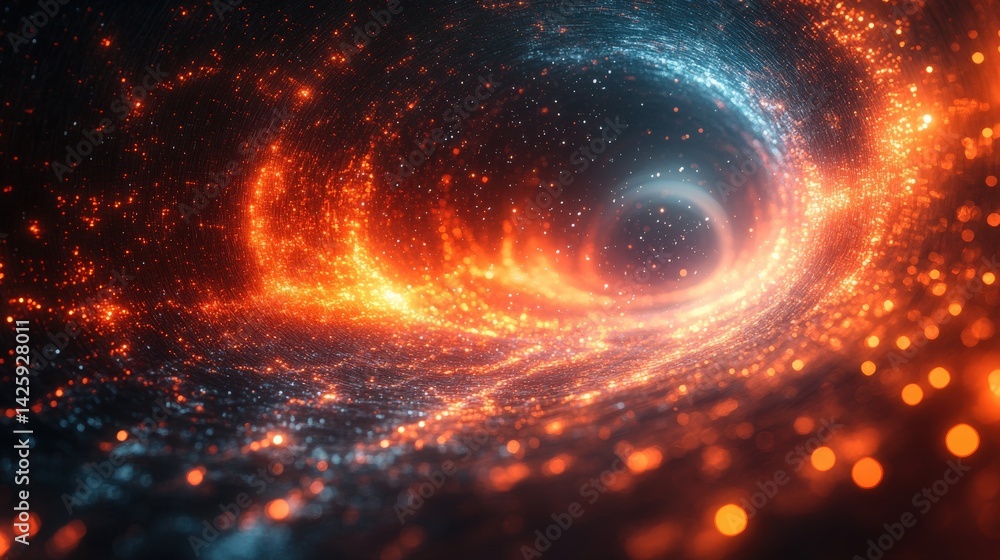 Poster cosmic anomaly reveals a luminous gateway through space and time portal