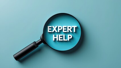 Magnifying glass focus on the concept of renting housing and real estate for expert advice