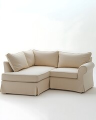 Colorful Sofa L-Shape, two seater, sofa bed, isolated on white background