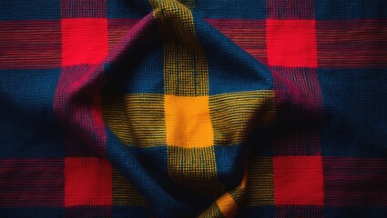 Colorful square fabric pattern background fashion