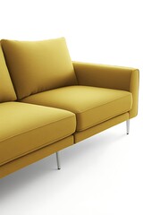 Fototapeta premium Colorful Sofa L-Shape, two seater, sofa bed, isolated on white background