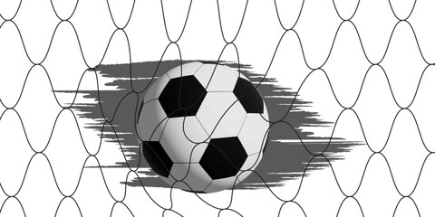 Go hard or go home. Vector illustration of abstract street football background with grunge soccer ball modern