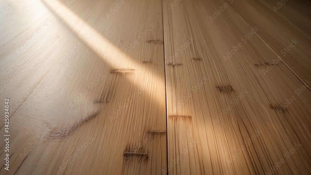 Poster light streaming from the left side onto a textured flooring surface with an abstract background and 