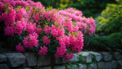 Naklejka premium Japanese azalea is a deciduous shrub reaching 2 meters in height.