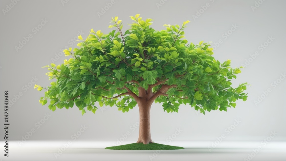 Aufkleber collection of isolated trees on white background ideal for design