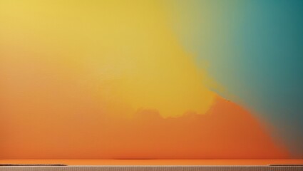 Vibrant paint on plain cardboard texture background with minimalist space design