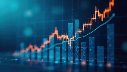 Futuristic Stock Market Graph