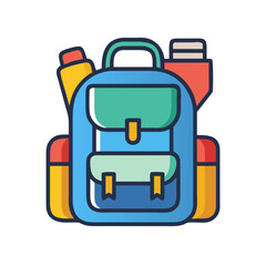 Fototapeta premium Backpack Icon Representing School Supplies and Education Essentials
