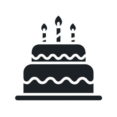 Birthday Cake Icon Representing Celebration and Party Festivities