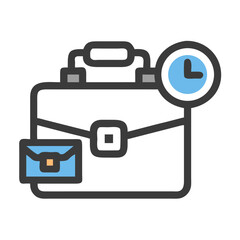 Briefcase Icon Representing Business Workload and Professional Responsibilities