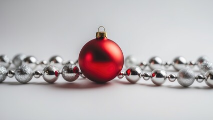 Christmas sphere ornament for holiday celebrations on white background