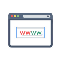 Browser with URL Representing Website Navigation and Online Browsing