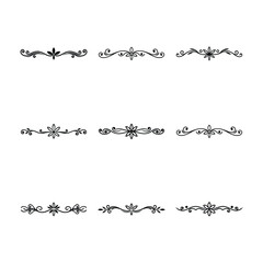 Obraz premium set of decorative borders