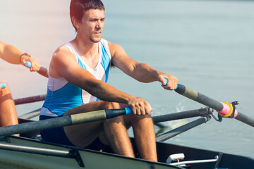 Double scull rowing
