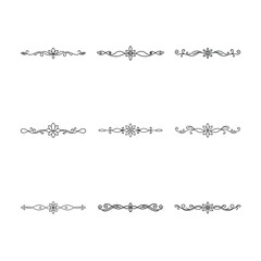 Obraz premium set of calligraphic design elements