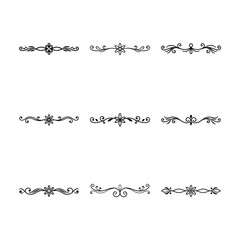 Fototapeta premium vector set of calligraphic design elements