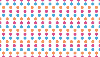 Tricolor cube pattern background, vector illustration with color swatch