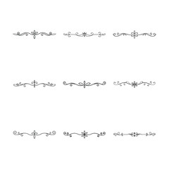 Obraz premium set of calligraphic design elements