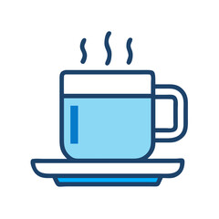 Obraz premium Coffee Cup Icon Representing Workplace Refreshment and Energy Boost