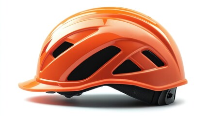 Bright orange safety helmet, protective