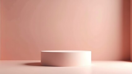 Sleek podium featuring abstract art pieces Display stand for product showcasing Modern stage setting for presentations Pedestal arrangement with a contemporary theme 3D rendering Studio platform