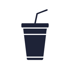 Drink Cup with Straw Icon Representing Party Beverage and Refreshment