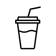 Drink Cup with Straw Icon Representing Party Beverage and Refreshment