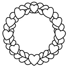Valentine’s Door Wreath Outline
