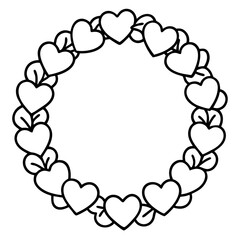 Valentine’s Door Wreath Outline