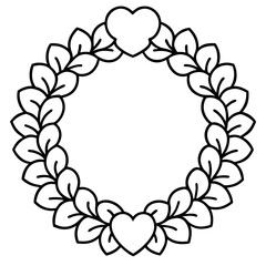 Valentine’s Door Wreath Outline