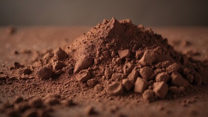 Chocolate and cocoa powder texture on abstract background