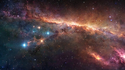 Obraz premium Space background with many stars
