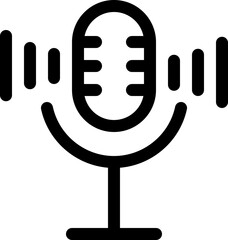 Mic line icon