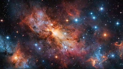 Space background with many stars