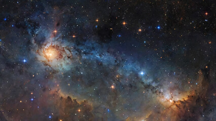 Fototapeta premium Space background with many stars